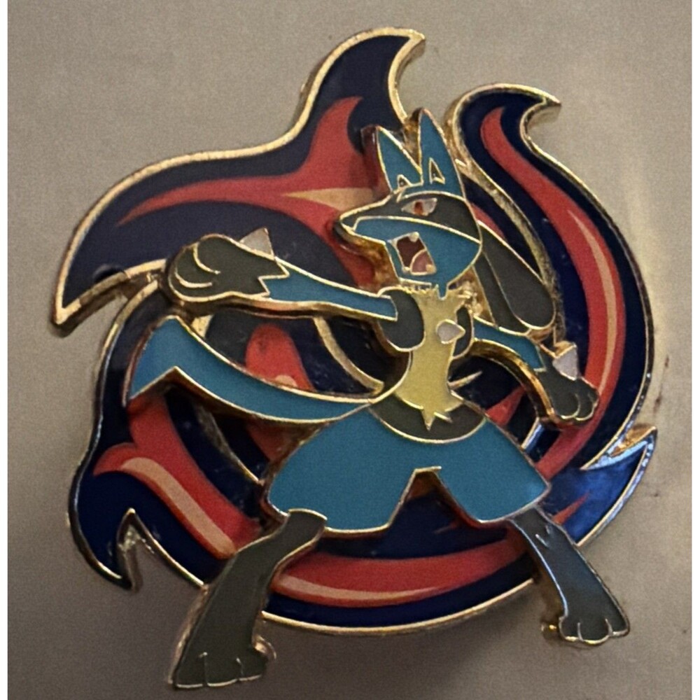 Lucario Pokemon Character Dual Clutch Lapel Pin